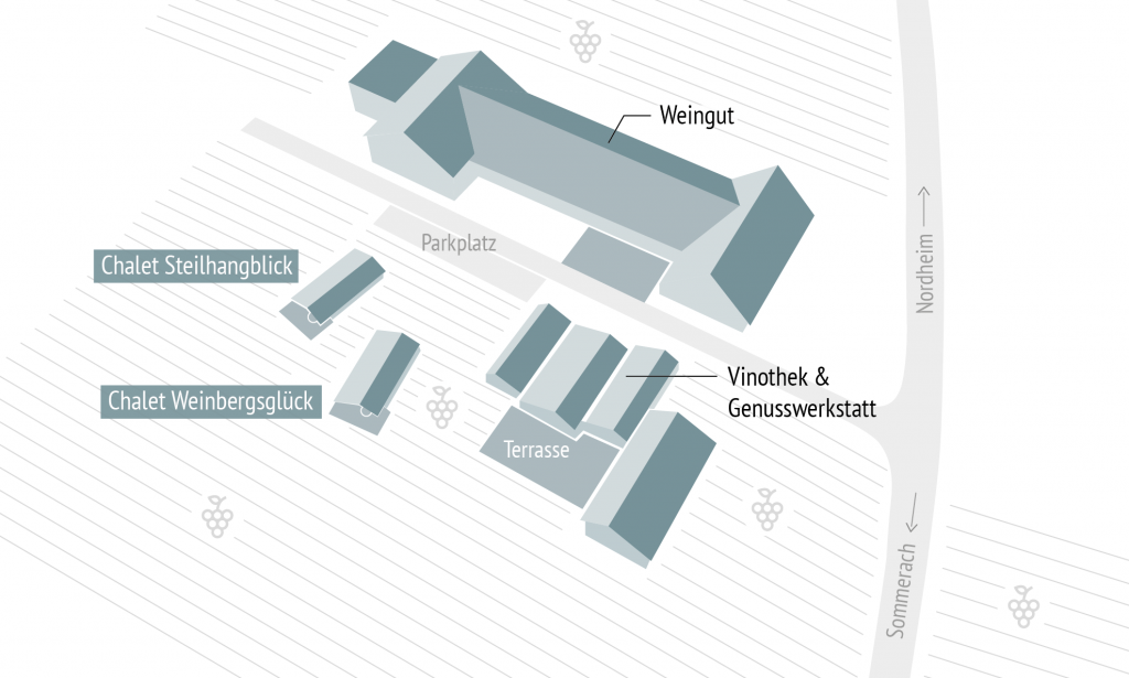 Lageplan Chalets Weingut