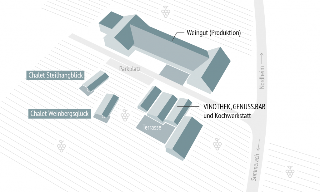 Lageplan Chalets Weingut